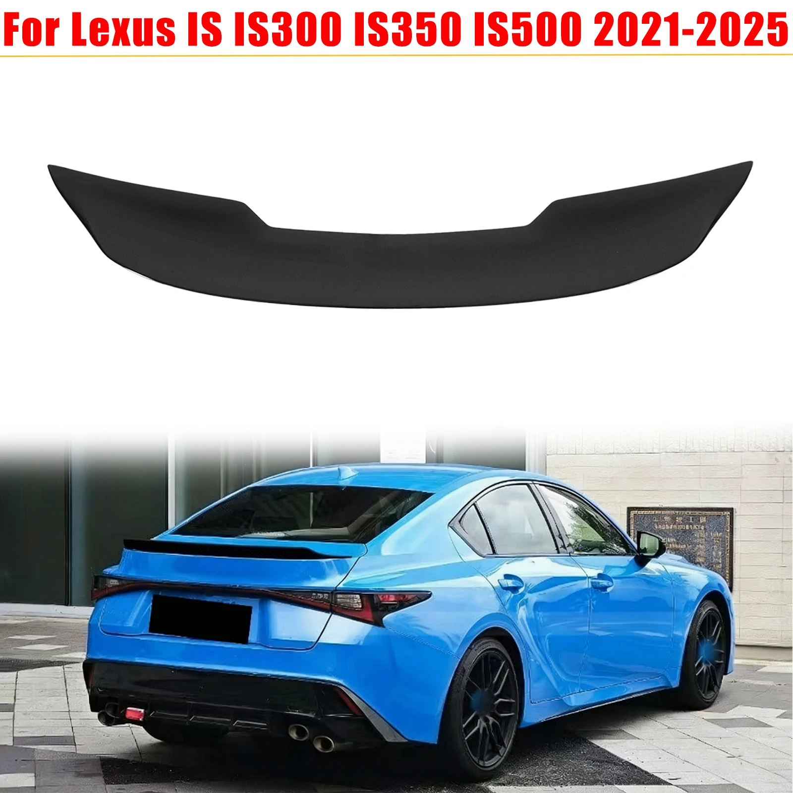 

For Lexus Is IS300 IS350 IS500 2021-2025 Car Rear Roof Spoiler Glossy Black Carbon Fiber Painted Car Accessories Body Kit