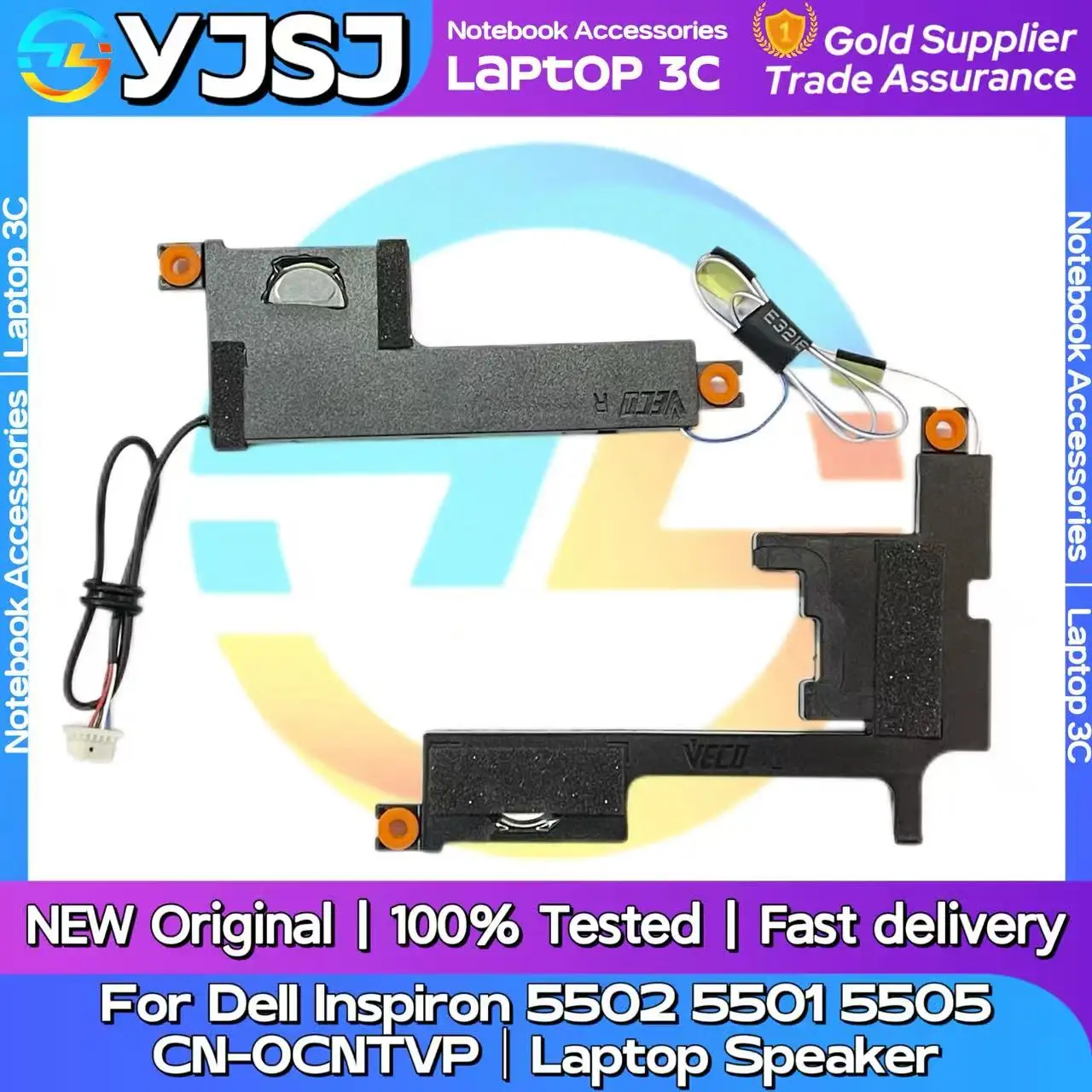 新しいオリジナルラップトップノートブックオーディオスピーカーホーン-dell-inspiron-5502-5501-5505-内蔵スピーカーホーン-023400kk0011-cn-0cntvp