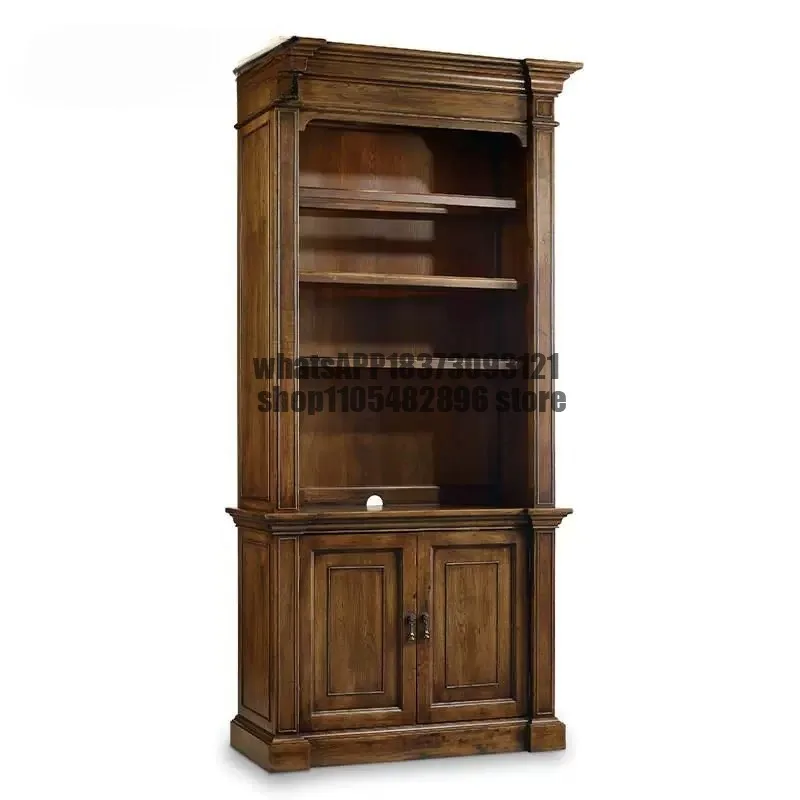 You can customize Hook American solid wood bookcases to make old oak bookshelves, simple office bookcases.