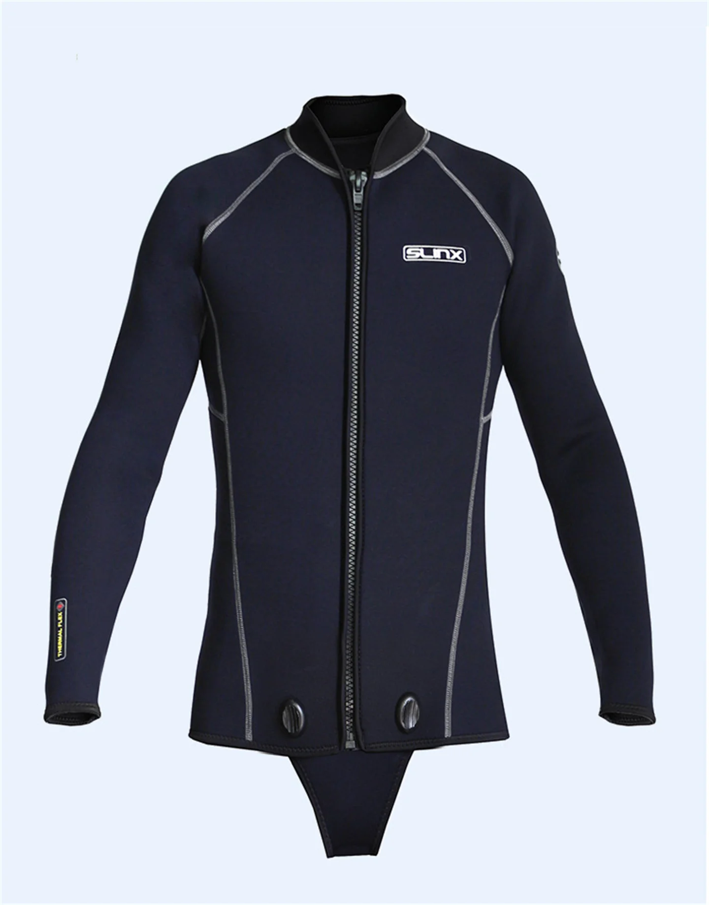 Tauchjacke, 3 mm Neopren, für Herren, verbundener Schritt, Tauchoberteil, Speerfischen, Schnorcheln, Surfen, separater Neoprenanzug, Winter-Badebekleidung – Detail 7