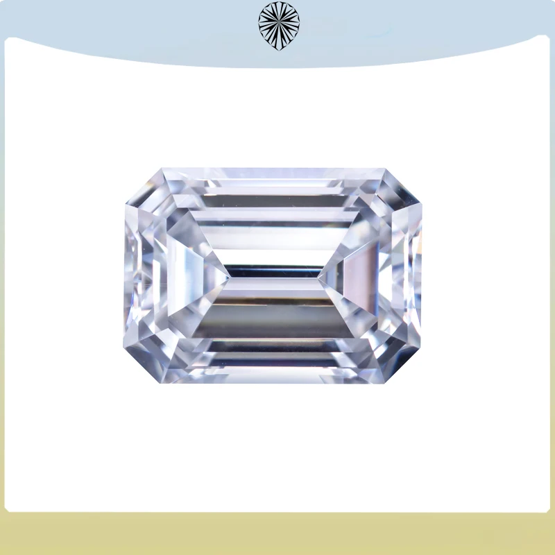 

Moissanite Stone D Color VVS1 Emerald Cut 0.5ct To 5ct Gemstone Fine Jewelry Material Pass Diamond Tester with GRA Certificate