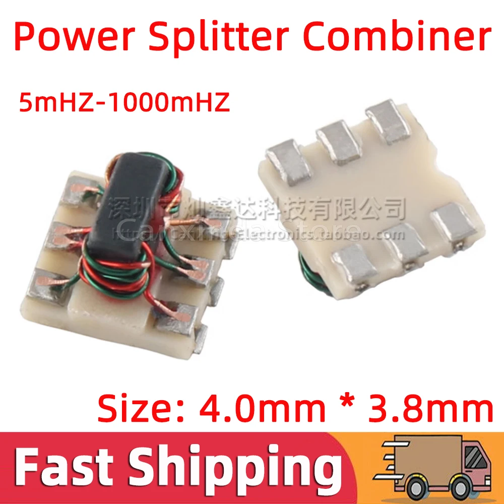 

2pcs TCP-2-10-75+ SMD SMT 2 Ways Core Wire Power Splitter 75Ω High Frenquency 5MHz-1000MHz TCP-2-10-75