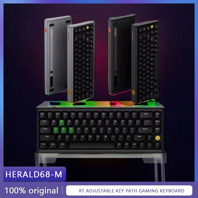 

Zirnex Herald68-m Game Office Keyboard Wired Magnetic Switch Keyboard 8k Hz Aluminium Pbt Keycaps Z-center Rgb Ergonomics