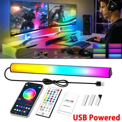 Inteligentny RGB LED pod Monitor z lampką Bluetooth pilot aplikacji sterować lampami komputerowymi synchronizacja muzyczna z ekranem lampka na biurko wiszącym