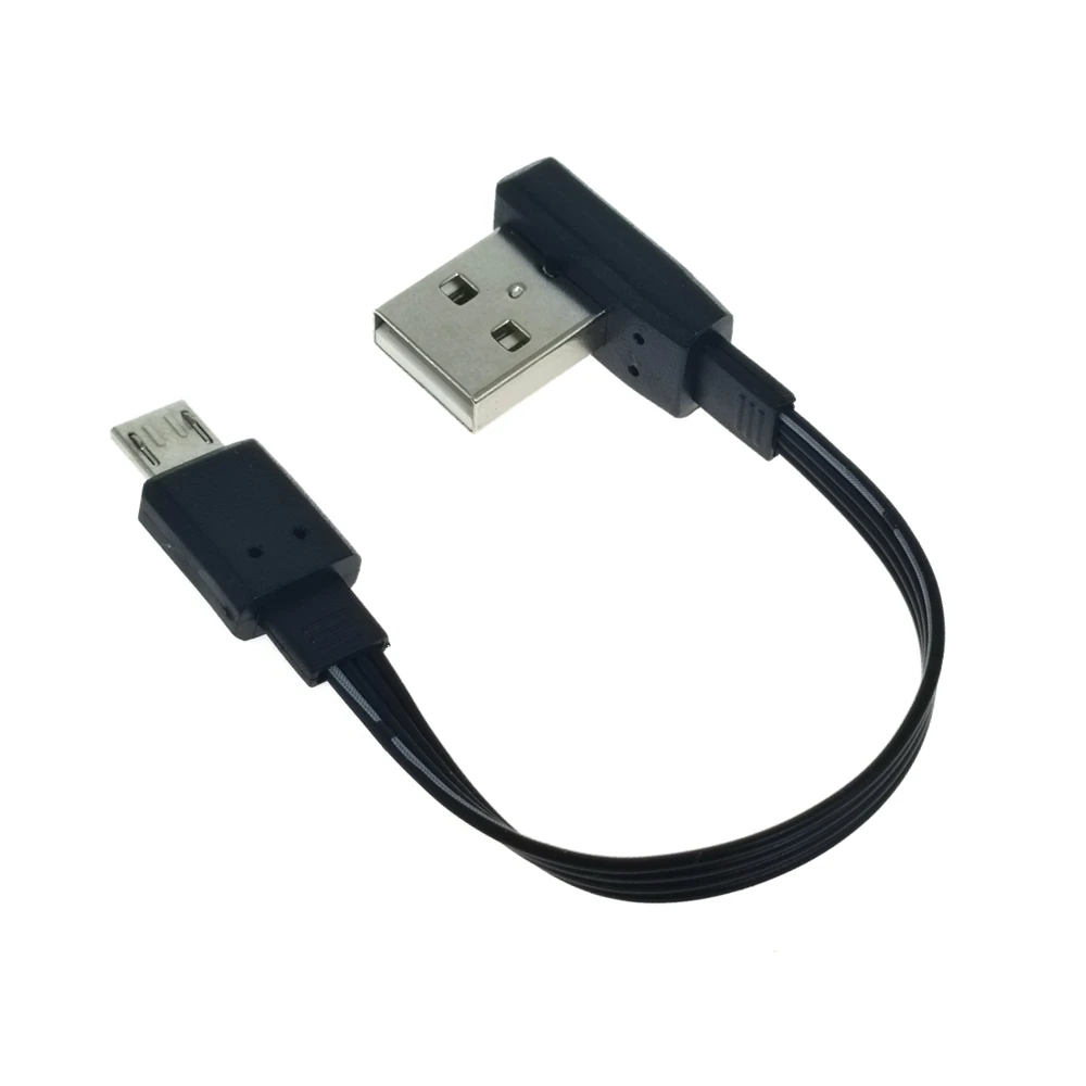 0.1M-1M 90 degree elbow micro USB data online, offline, left and right elbows V8 Android micro USB charging cable