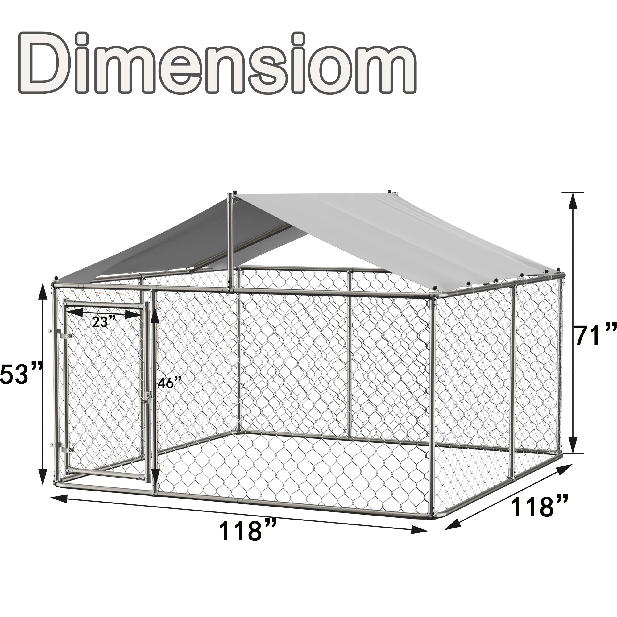 LZBEITEM Outdoor Dog Kennel Large Heavy Duty Shade Dog Pen Playpen Pet Dog Run Enclosure