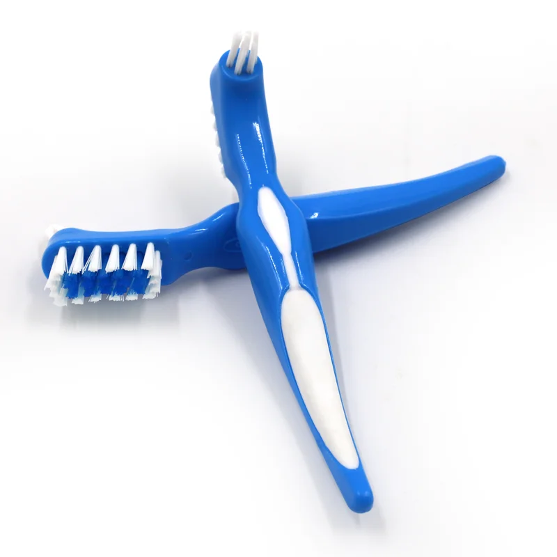 Denture Cleaning Brush Soft Multi-Layered Bristles False Teeth Brush Y-shape Oral Care Tool Teeth Brushes