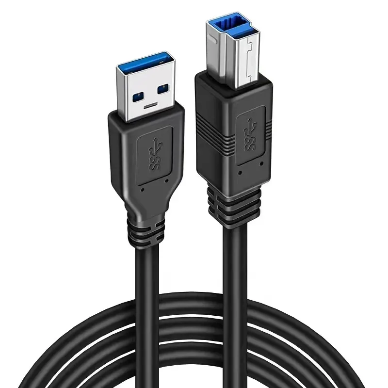 1m 1.8m USB 3.0 Data Cable USB-A Male to B Male Type B Superspeed Cord for Docking Station External Hard Drivers Scanner Printer