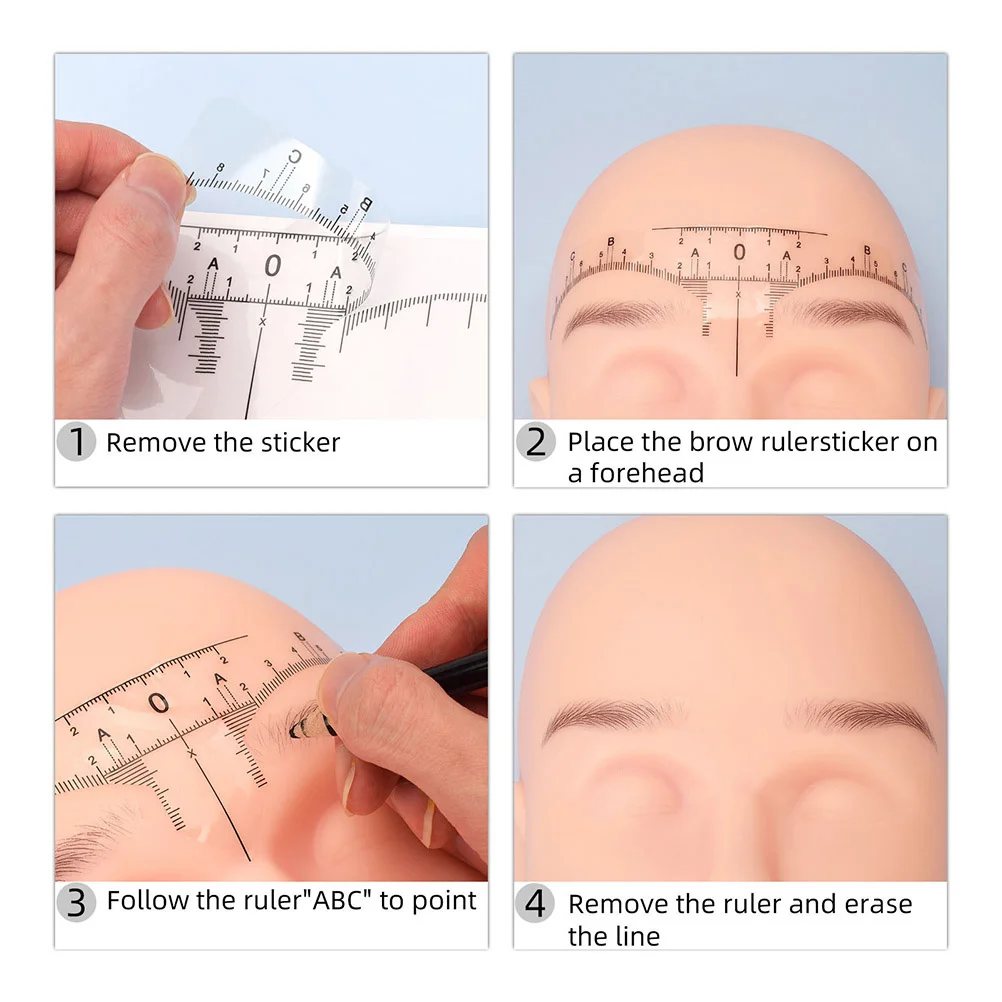 Livellamento sopracciglio righello pennarello mapper posizionamento shaper linea professionale conveniente per la misurazione della penna bianca