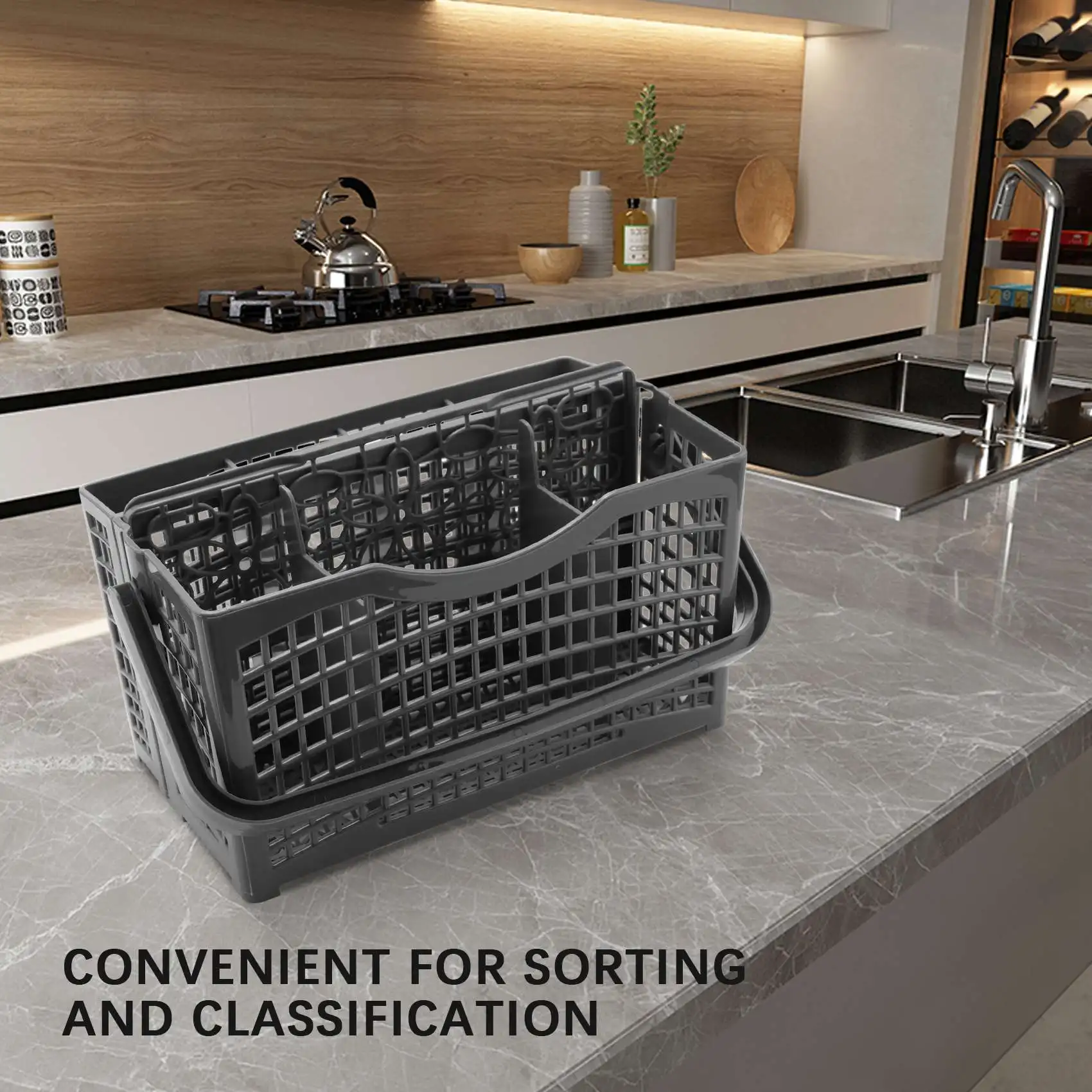M14K1PC Universal Cutlery Dishwasher Basket for Bosch/Maytag/Kenmore/Whirlpool/LG/Samsung/Kitchenaid Dishwasher Replacement