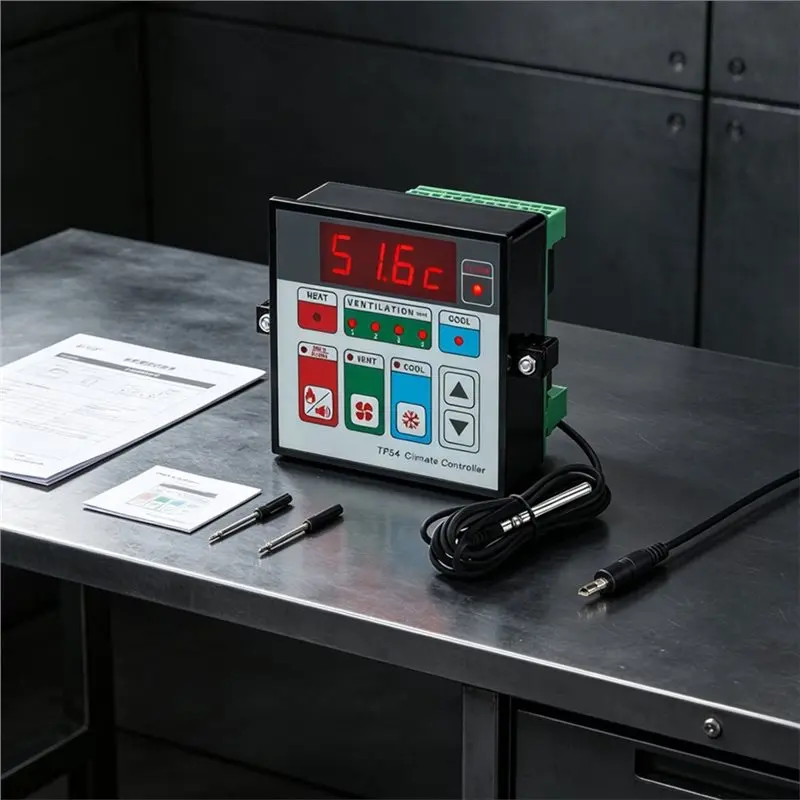 T19C TP54 Climate Controller For Farmer Featuring 4-Step Ventilation, NTC Sensor, And Temperature Regulation System