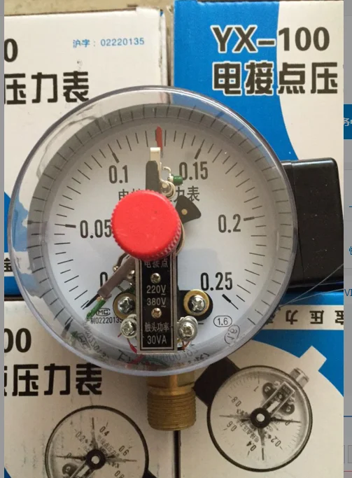 

YXC-100 0.25mpa electrode point 30VA magnetic-assisted electric contact pressure gauge upper and lower limit controller