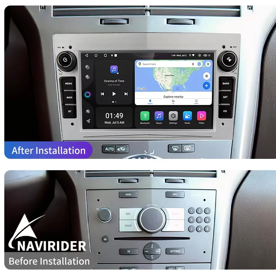 

7-дюймовый автомобильный мультимедийный плеер Android 15 с GPS-навигацией для Opel Astra, Meriva, Vectra, Antara, Zafira, Corsa, с поддержкой Carplay и Android Auto (головное устройство)