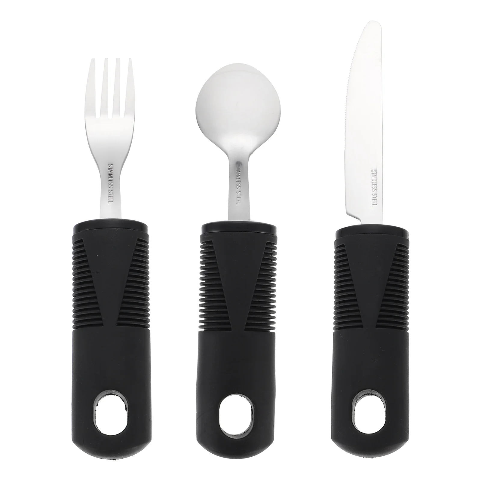 

Adaptive Utensils Silverware Elderly Weighted Spoon Arthritis Set Eating Fork Aid For Tableware Hand Tremors Utensil Cutlery