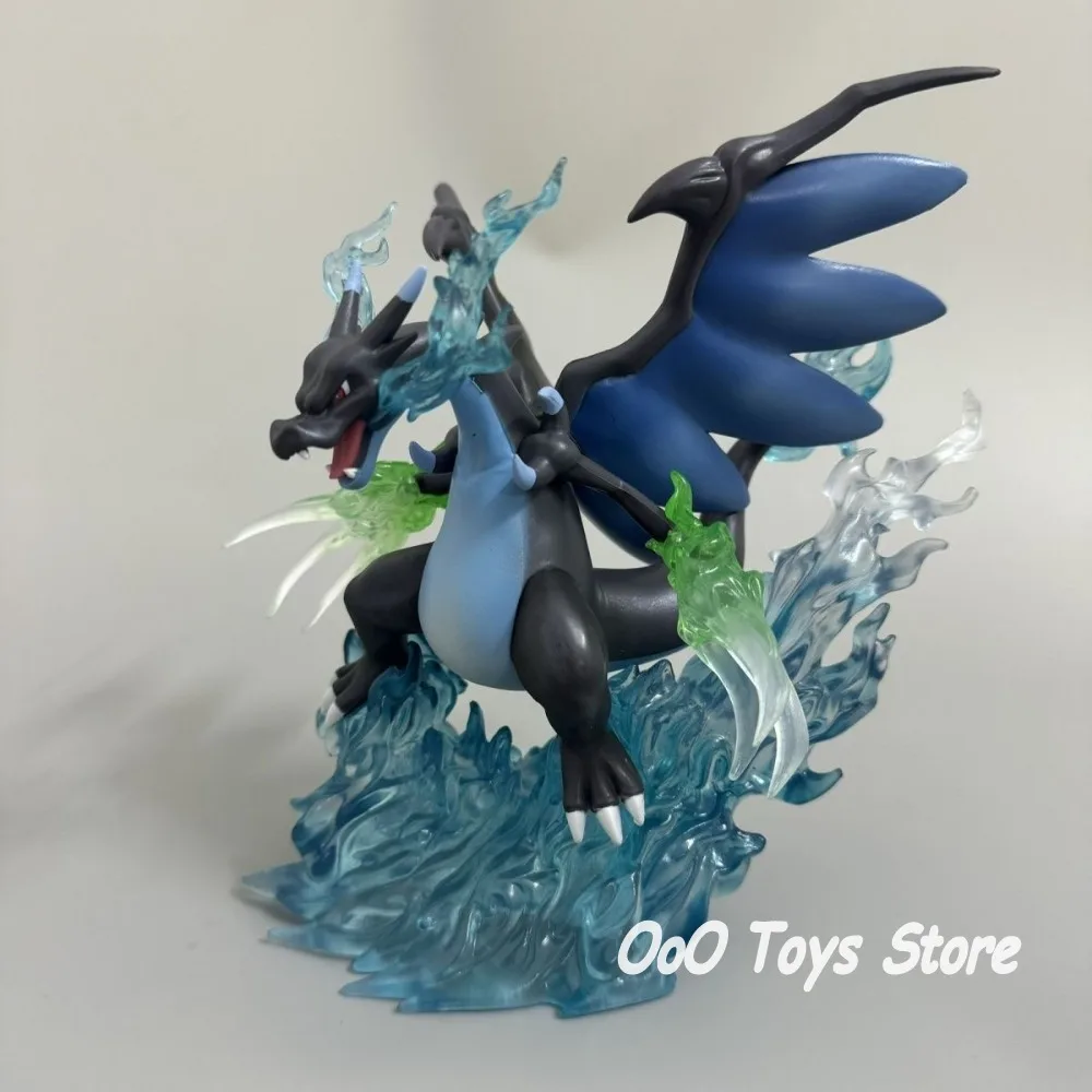 Figurine Pokemon Charizard X, Statue en Pvc, ornement de bureau, Collection, modèle de jouets, cadeaux, 18cm