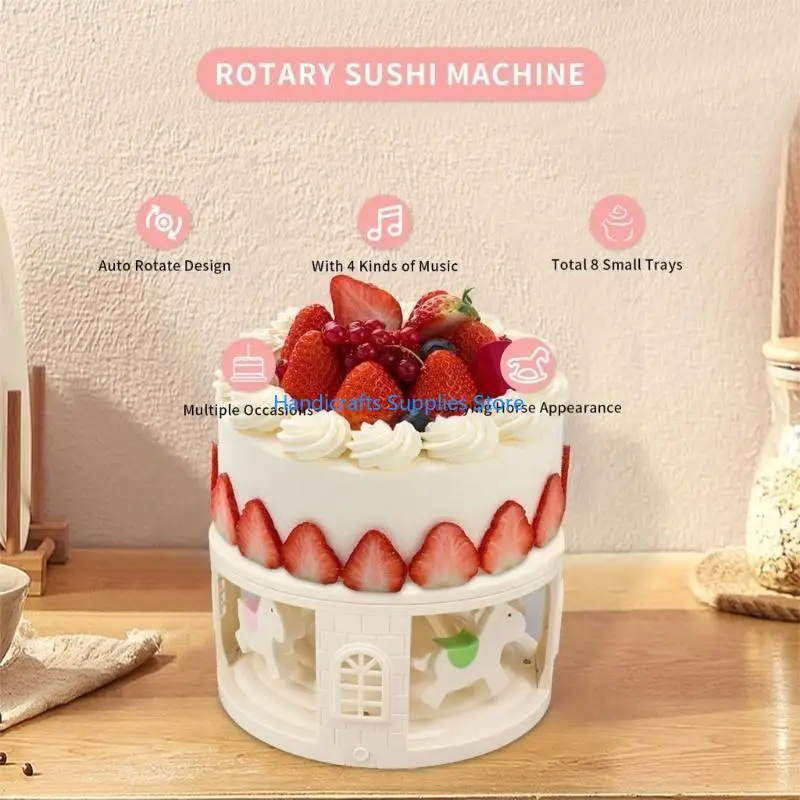R1WA Music Carousels Revolving Dessert Machine Automatic Revolving Sushi Holder