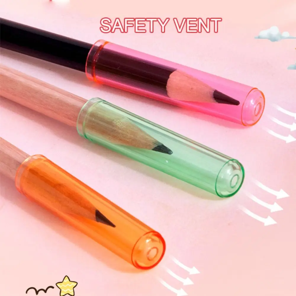 24/50PCS School Supplies Candy Color Students Gift Pencil Extender Pencil Protector Pencil Cover Pencil Cap