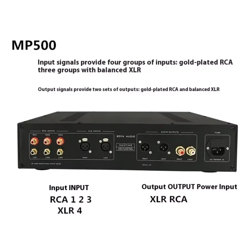 

BOYA Audio Music Fax Bile Preamp MP500 Bile 6922 Ламповый усилитель мощности Hi-Fi Fever Сбалансированный желчный предусилитель с дистанционным управлением