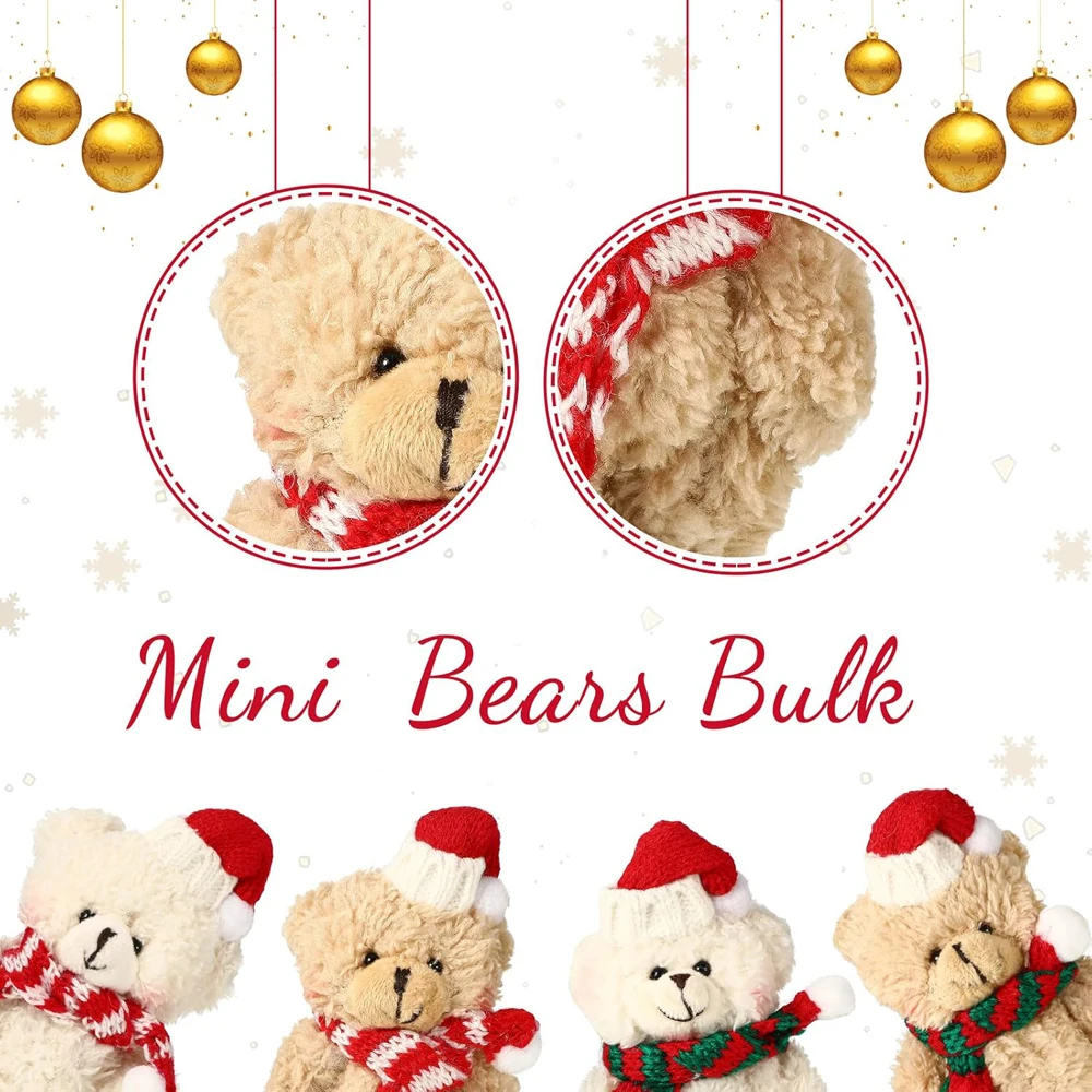 

Christmas Cute Bear Doll Pendant Net Red Bag Powder Blusher Joint Bear Cute Clothing Accessories