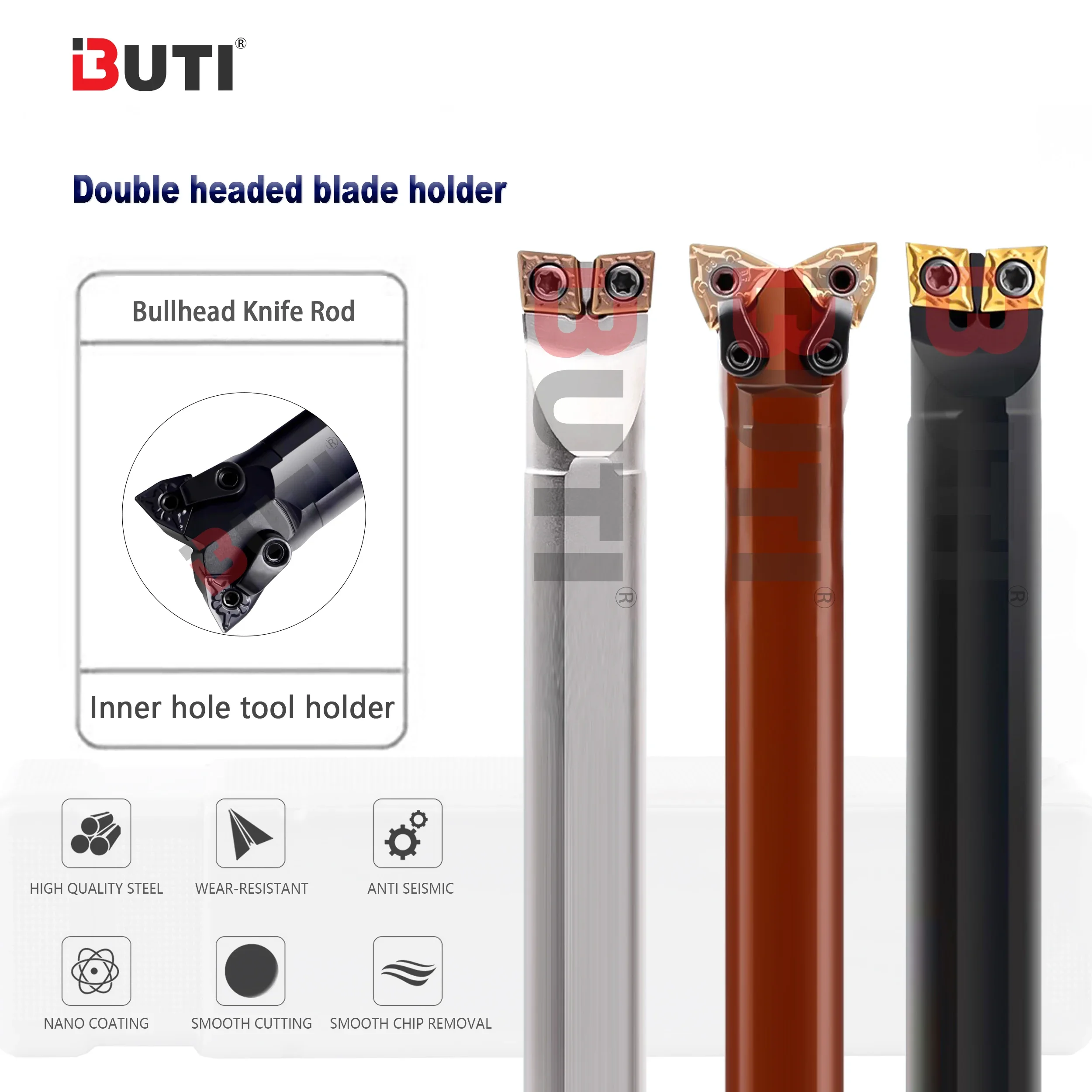 1PCS CNC Lathe Double Head Tool Holder S16N-SDUCR07H S25R-MW08.MW08Z-R1.5 Machining Center Spring Steel Inner Hole Tool Holder