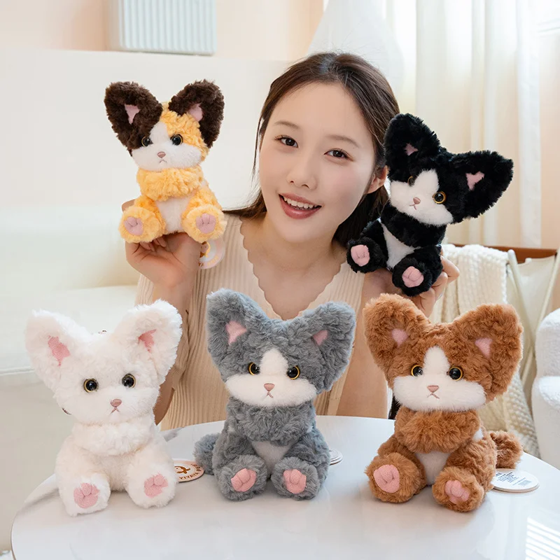 16cm Super Niedliche Katzenpuppe Anhänger Hochwertige Boutique-Katzenpuppen Rucksack-Deko Auto-Rückspiegel-Dekoration