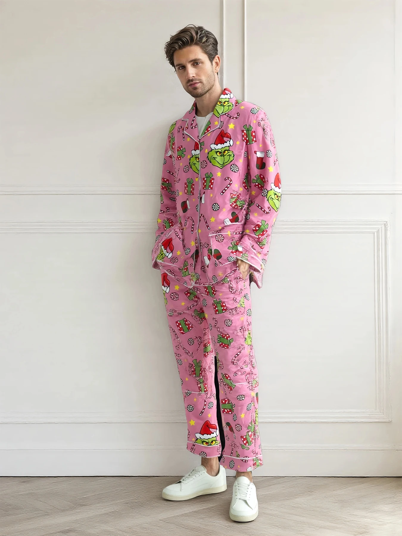 

2025 Disney Inside Out 2, пижамный комплект с 3D принтом, повседневная мужская и женская рубашка с длинным рукавом, пижамный комплект из двух предметов, домашний костюм