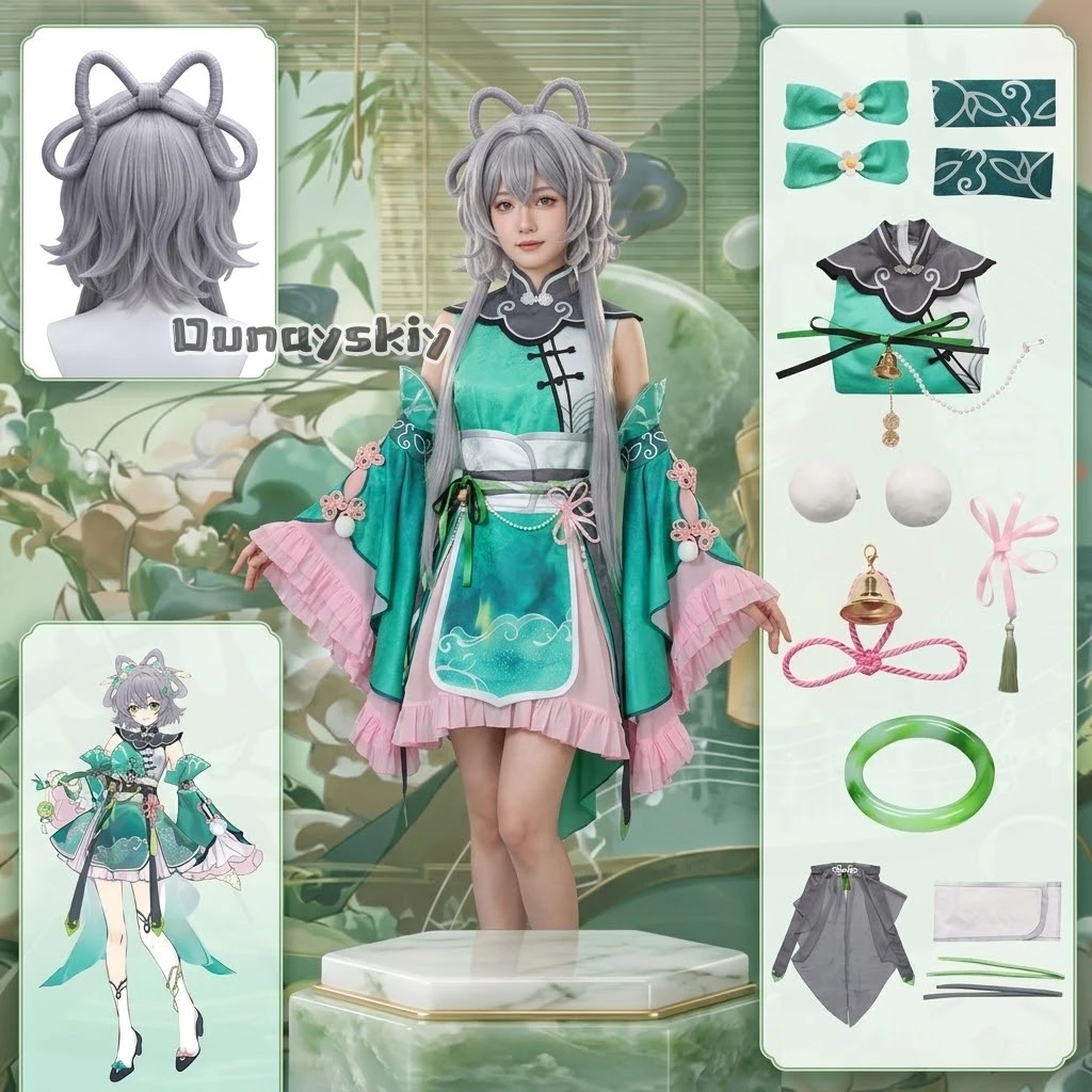 ​ ​ ​ ​ ​ ​ ​ ​ ​ ​ ​ ​ ​ ​ Costume de cosplay Luo Tianyi, perruque, uniforme, ensemble complet, tenue pour Halloween, jeu de rôle, fête de carnaval. ​ ​