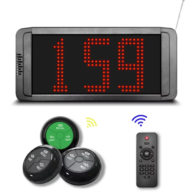 

Queue Manage System Led Counter Display with Number Wait System Number Include 1 Display and 2 Button