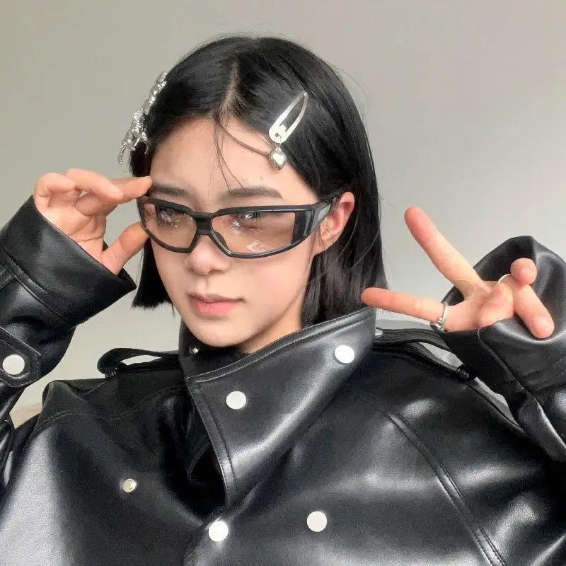 * New Sale Punk Y2K Sunglasses Women Goggle Light Luxury Retro Wrap Square Sun Glasses Shades Eyewear Female Woman Accessories