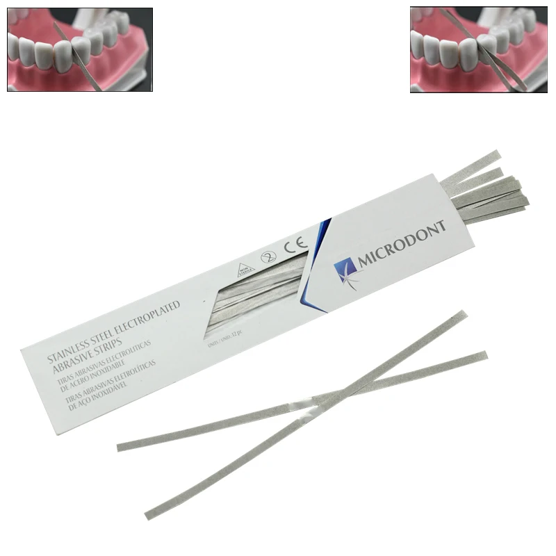 

12Pcs/pack Dental Metal Polishing Stick Strip Single/Double Side of Alumina-Plated Sanding Surface Dentist Tools