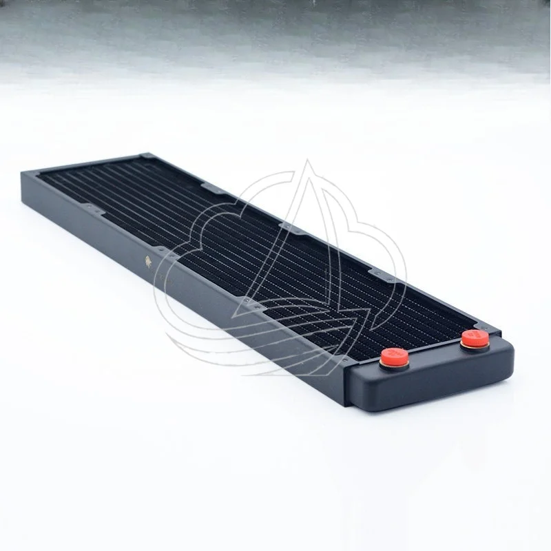 PC Water Cooling Heat Exchanger 480mm 27mm Pure Copper Fin Matte Black Finish ROHS Compliant