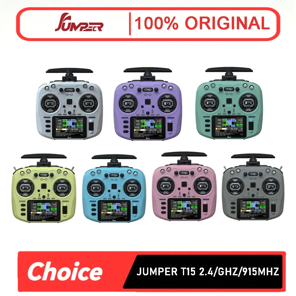 

Jumper T15 2.4Ghz/915Mhz Radio Controller ELRS 1000mW With 3.5 inch Touch-Screen Hall Sensor Suitable For Long Rang RC Drones