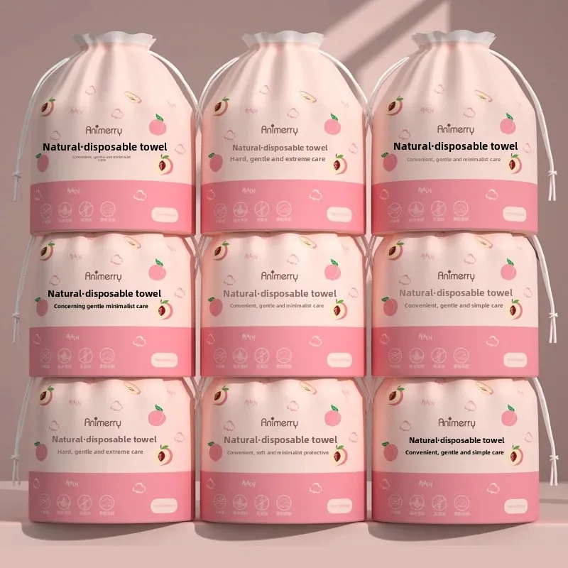 Einweg-Gesichtshandtücher aus weicher Baumwolle, Papierhandtuch, Gesichtsreinigungsrolle, Schönheits-Make-up-Entferner, trocken und nass, Zwei-in-Eins-Gesichtswaschhandtücher