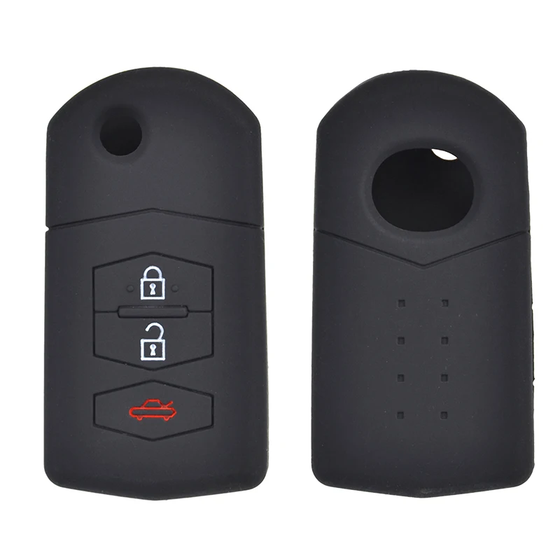 3 Button Silicone Car Remote Key Fob Shell Cover Case For Mazda Demio 2 3 5 Mazdaspeed6 M2 M3 M5 M6 CX-5 CX-7 CX-9 RX-8 MX5 MPV