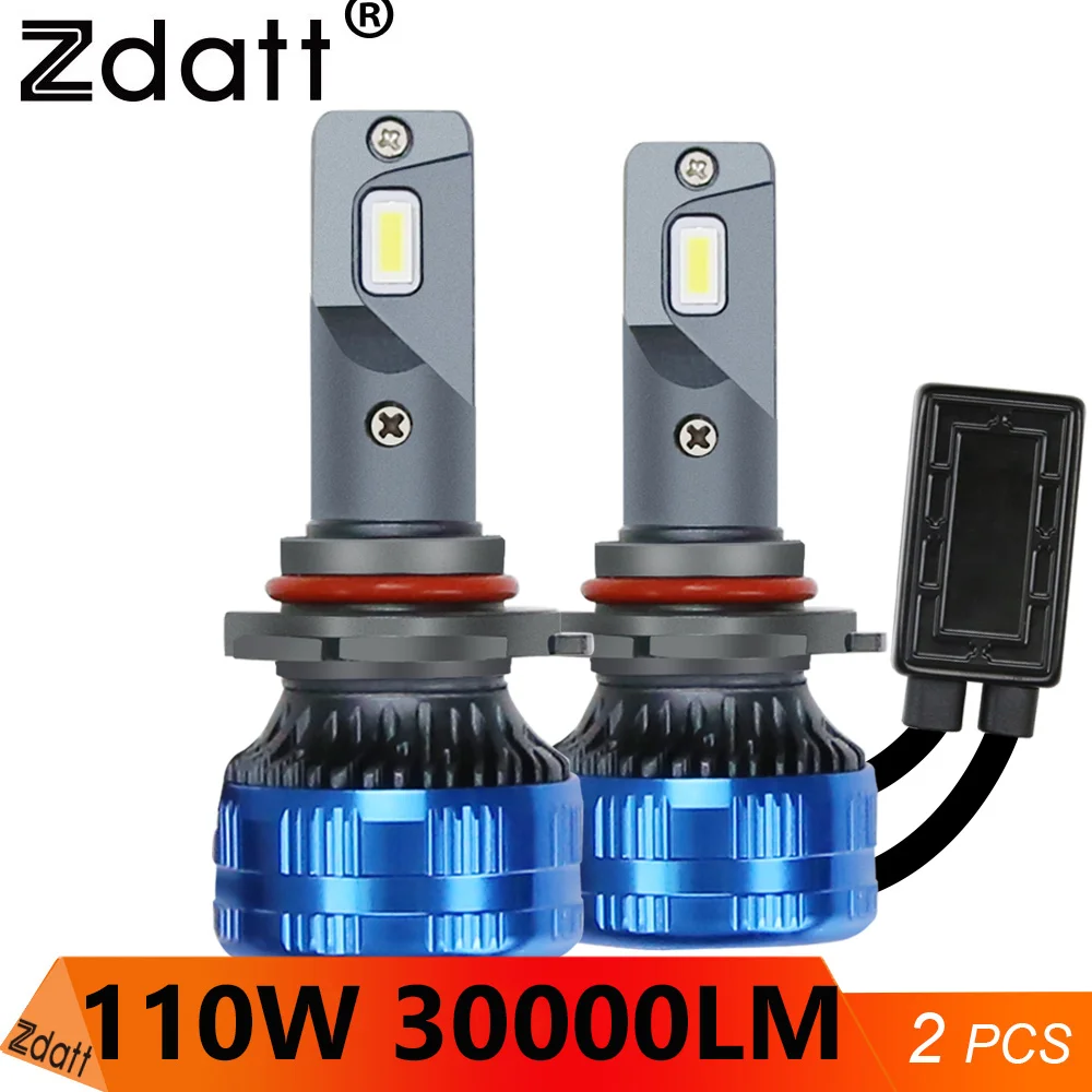 

H7 LED Headlight 30000LM CSP Chip LED H4 H1 H11 H8 H9 9005 9006 HB3 HB4 Canbus 110W 6500K PTF Ice Bulbs Fog Light 12V 2Pcs Zdatt