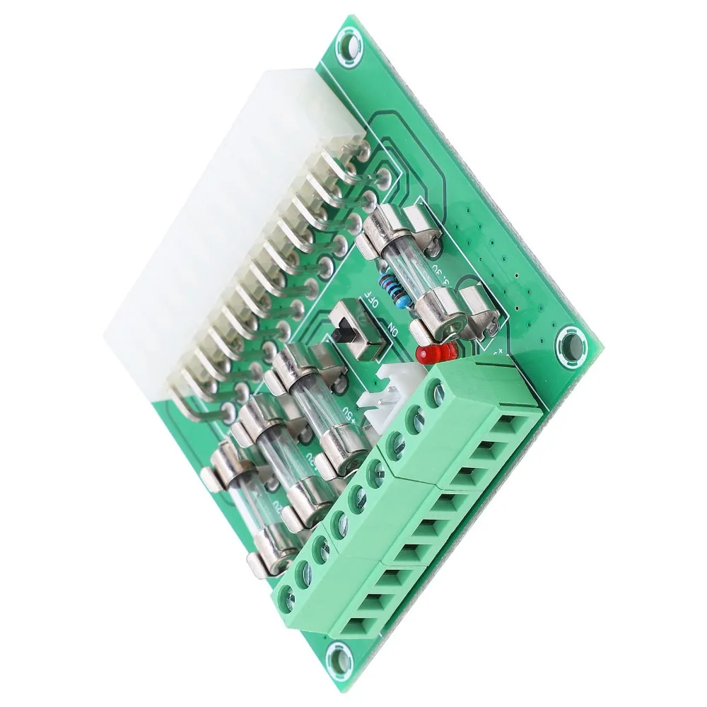 

ZJ-012 ATX Power Board ATX20PIN or 24PIN Wide Application Computer Power Adapter Board +3.3V +5V -12V +12V +5Vsb Output
