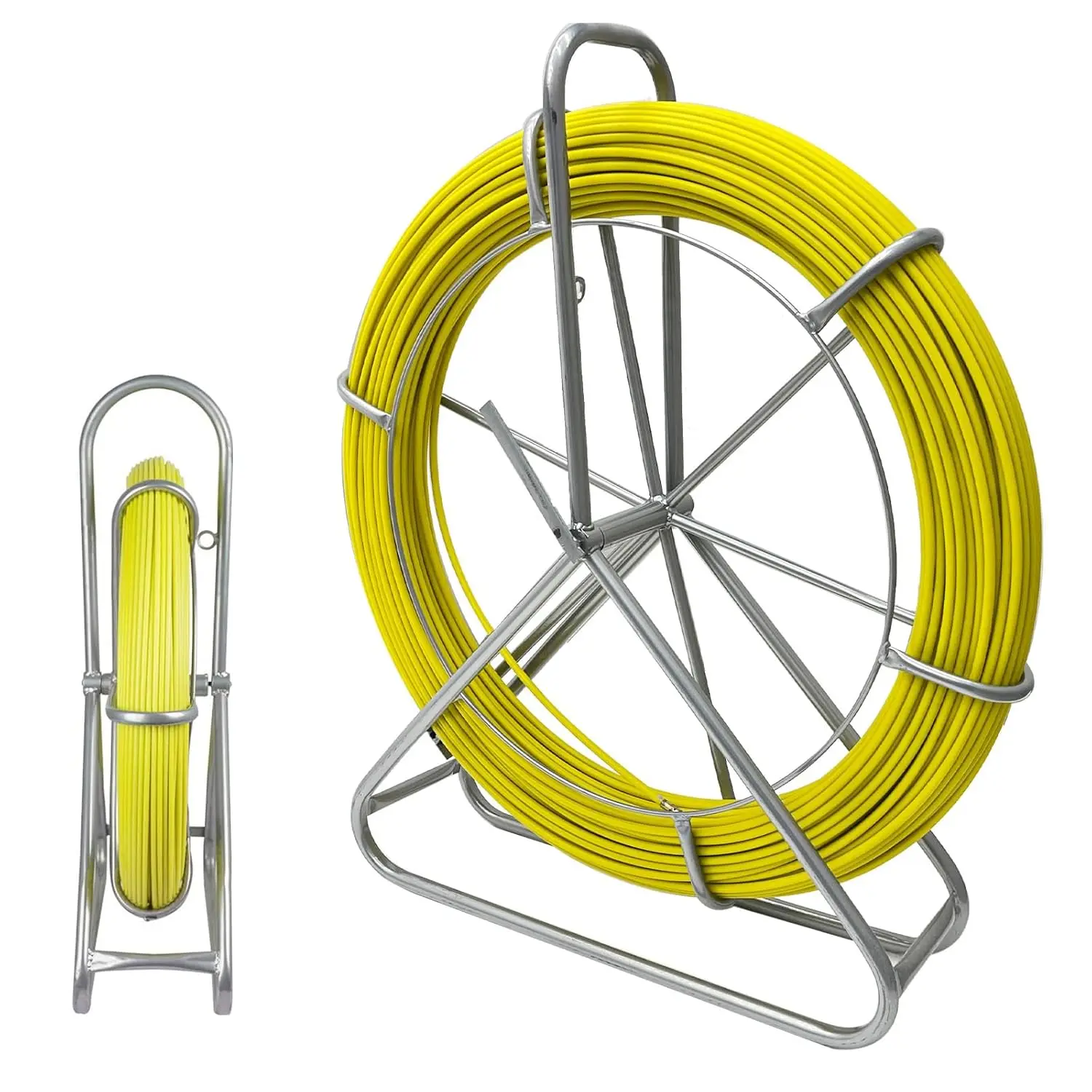 شريط السمك الألياف الزجاجية 425FT 6 مللي متر قناة رودر مع الفرامل الكهربائية شريط السمكة كابل مجتذب مع 2 قطعة نصائح النحاس