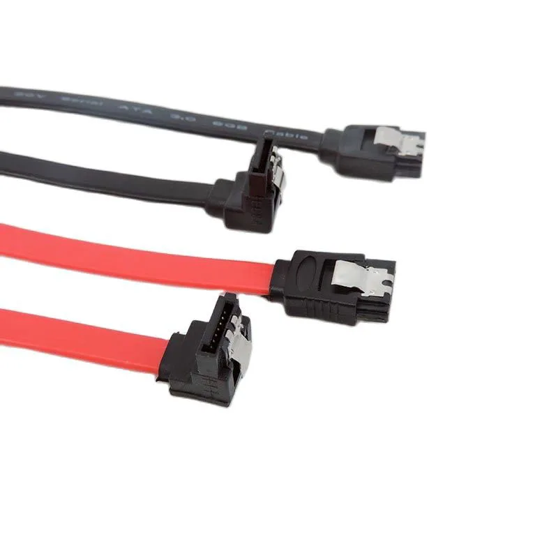 40cm red black Straight Right-angle SATA Cable 3.0  III  To Hard Disk Drive SSD HDD Sata 3 wire For Motherboard High Speed lead