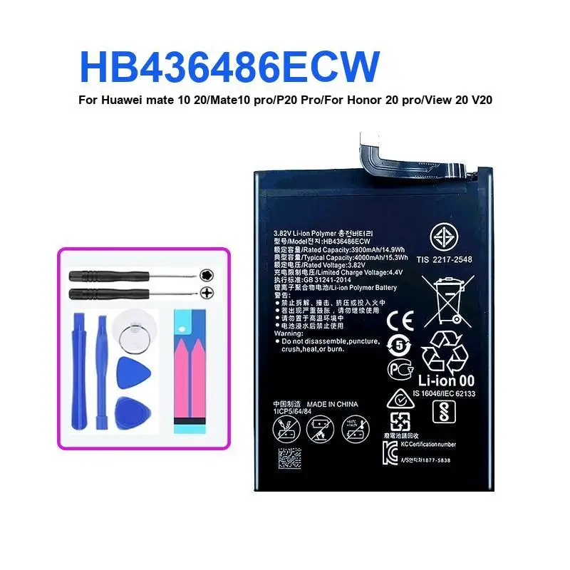 Phone Battery For Huawei Mate 1 2 S 7 8 10 20 30Pro 40Pro Bateria Honor Note 8X Max/View 30 V30 V20/P40 Lite 4/20 Pro