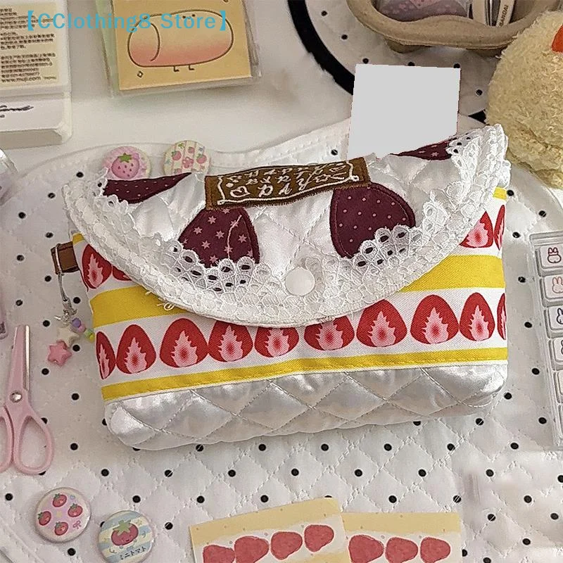 1Pcs Fashion Kawaii Sweet Cake Bags Patchwork Strawberry Handbags For Women Lolita Cute Y2k Aesthetic Top-Handle Bag【AliS8】