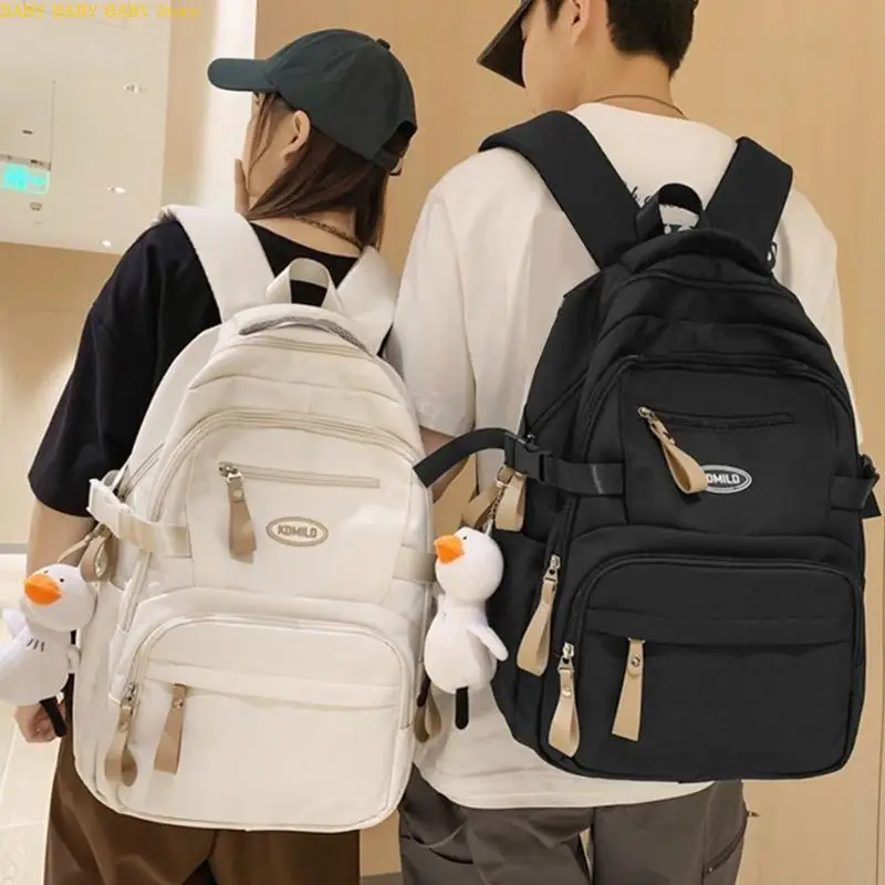 

Q81A School Backpack Casual Nylon School Bag for Women Men Fashion Laptop Backpack Cool Female Book Bag Student Bags