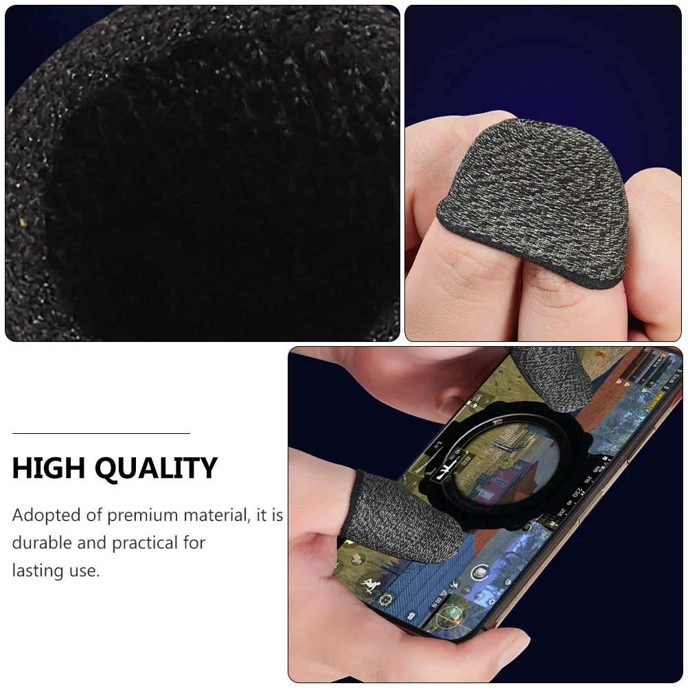 

10 Pcs Finger Protectors Cots Cover for Gaming Controller Hand Black Game Sleeve Sleeves