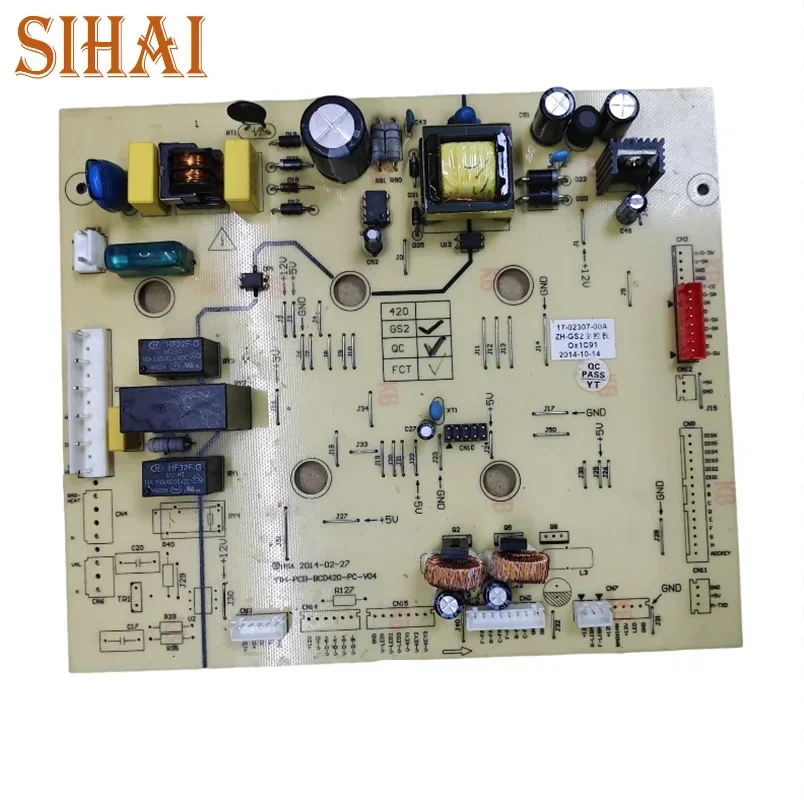 Usado para placa de computador de geladeira Electrolux 17-02307-00A owersupply placa de controle YTH-PCB-BCD420-PC