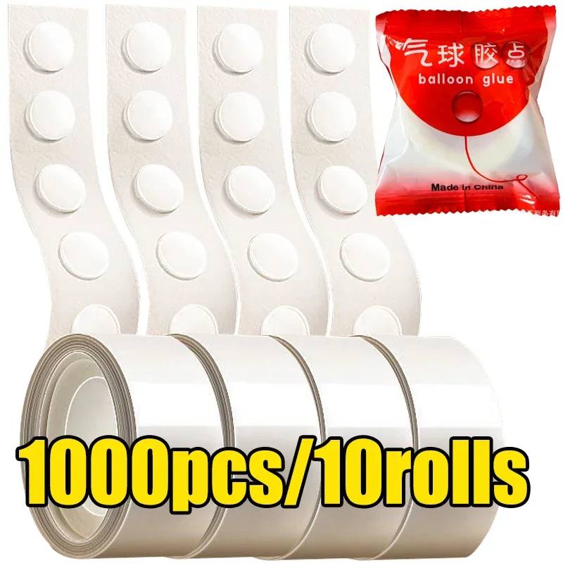 1000 Stück transparente Klebepunkte, doppelseitig klebend, entfernbare Klebepunkte für Ballons, Bastelarbeiten, klebrig