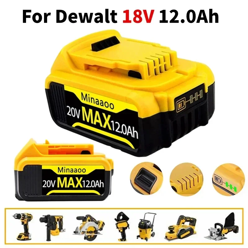 

20V 6.0 Ah MAX safe Battery Power Tool Ersatz for DeWalt DCB184 DCB181 DCB182 DCB200 20V 6A 18Volt 20v Battery with charger