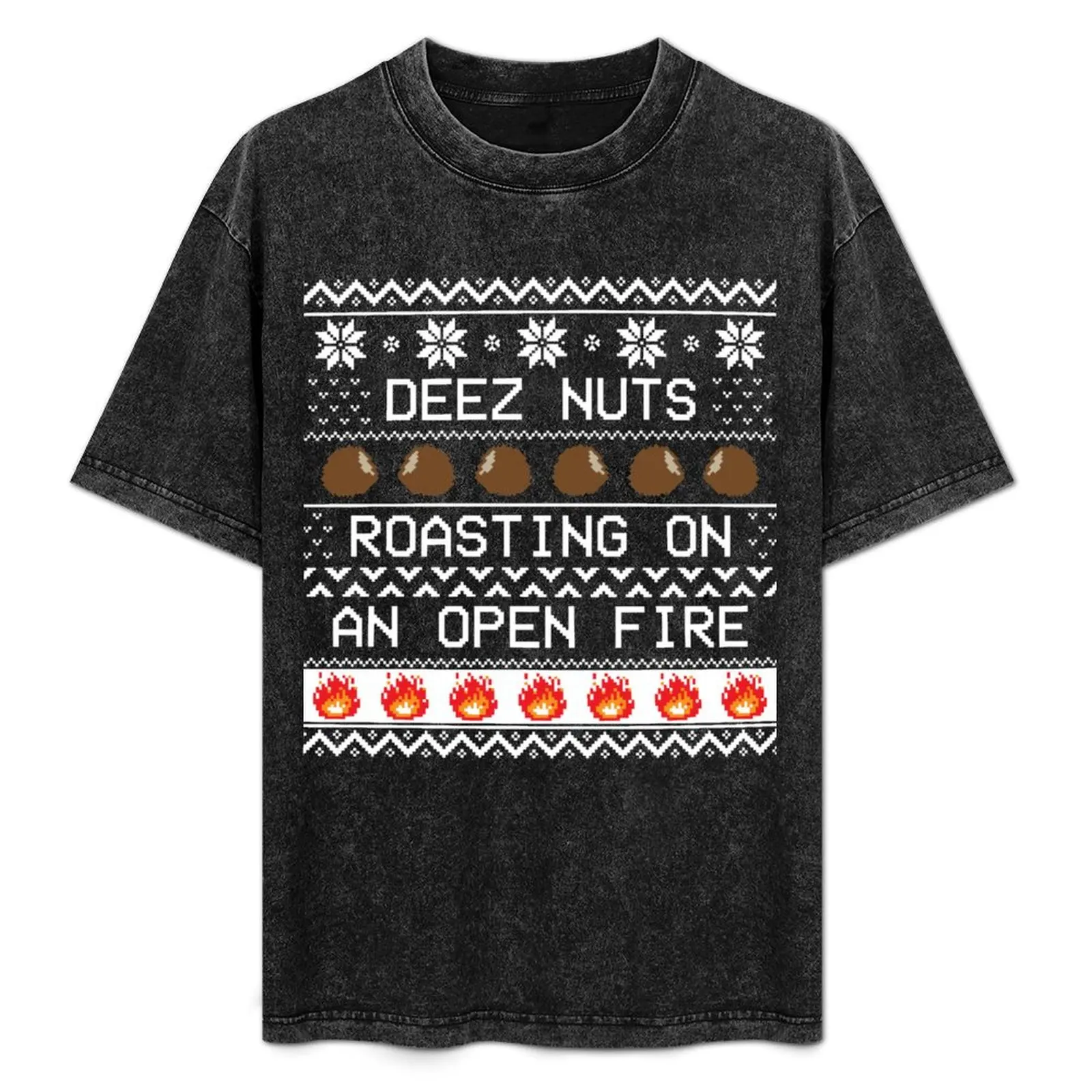 Roasting Deez Nuts Ugly Sweater T-Shirt summer tops sports fans Men's t-shirt