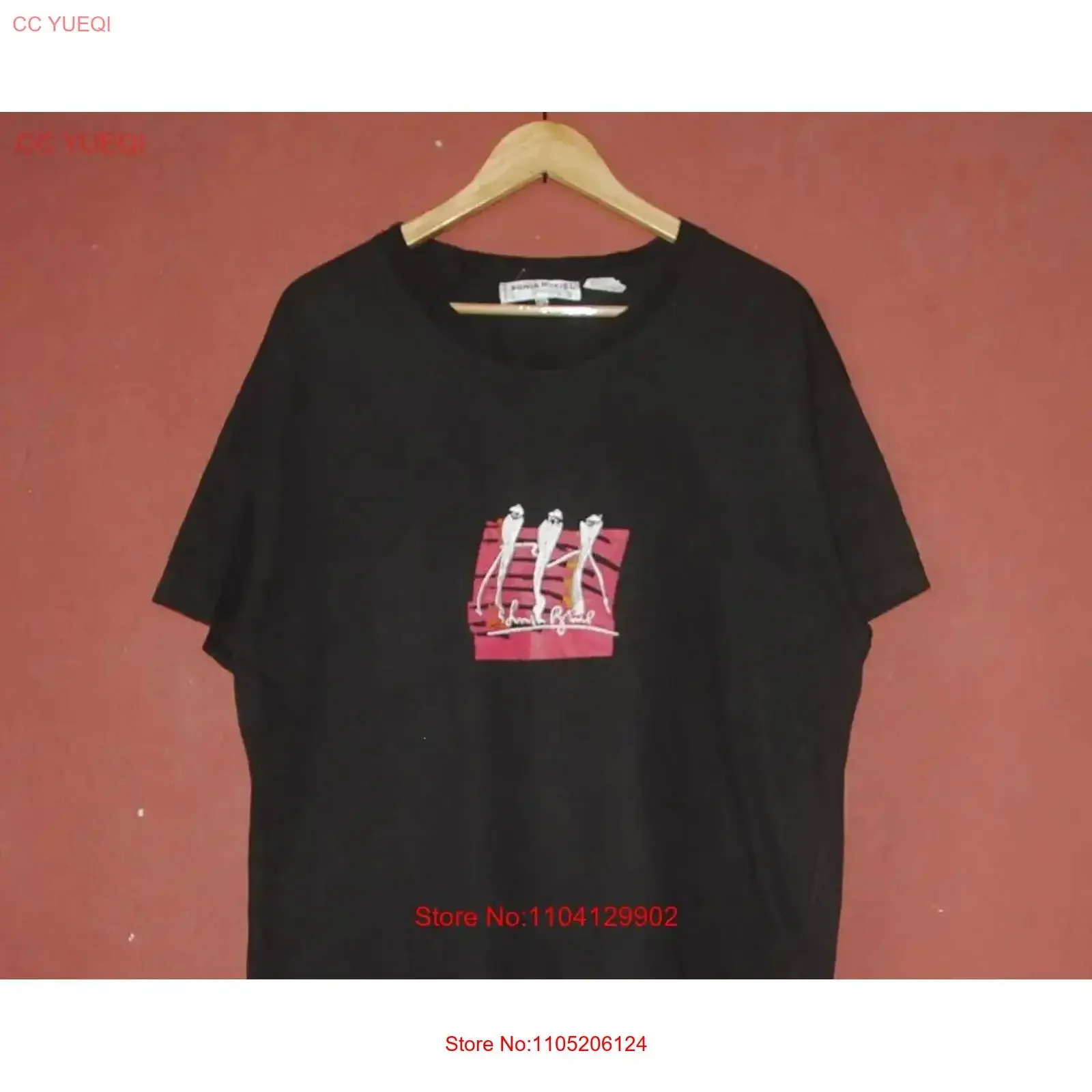 

Vintage SONIA RYKIEL Paris T shirt size X Large 1990s High Fashion designer tee Streetwear hipster Made in France vintage