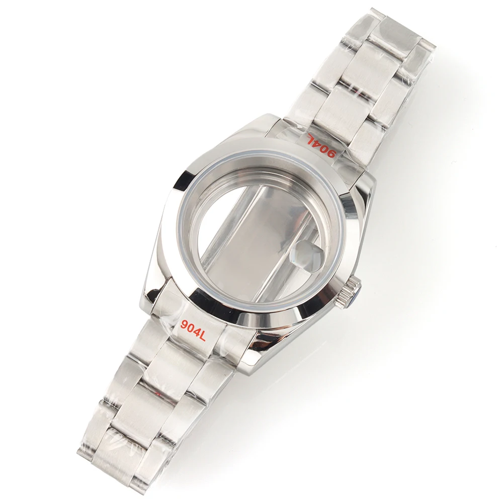 

36mm 39mm Flat Edge Luxury Men‘s Case Waterproof Jubilee/Oyster/Presidential Strap Bracelet For NH35 NH36 Movement Sapphire Case