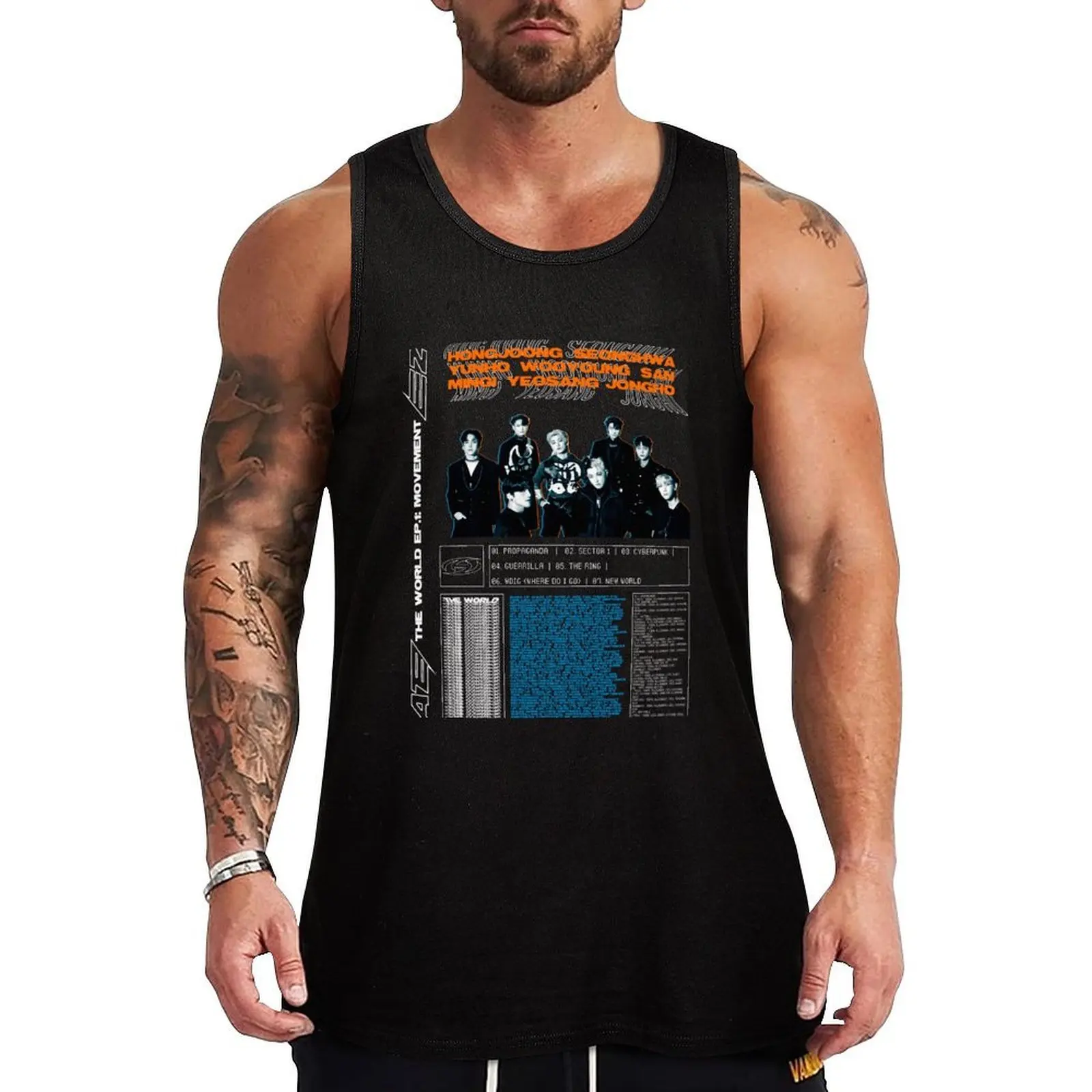 

Ateez Guerilla Streetwear Tank Top men clothing basketball Men's summer clothes 2025