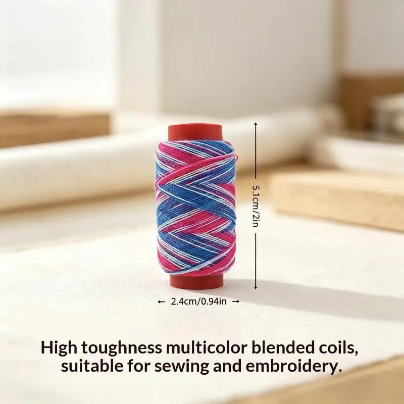 Sewing Thread Set 12 Colors 350m Per Spool with 16 Needles for Hand & Sewing Machine DIY Craft Home Use